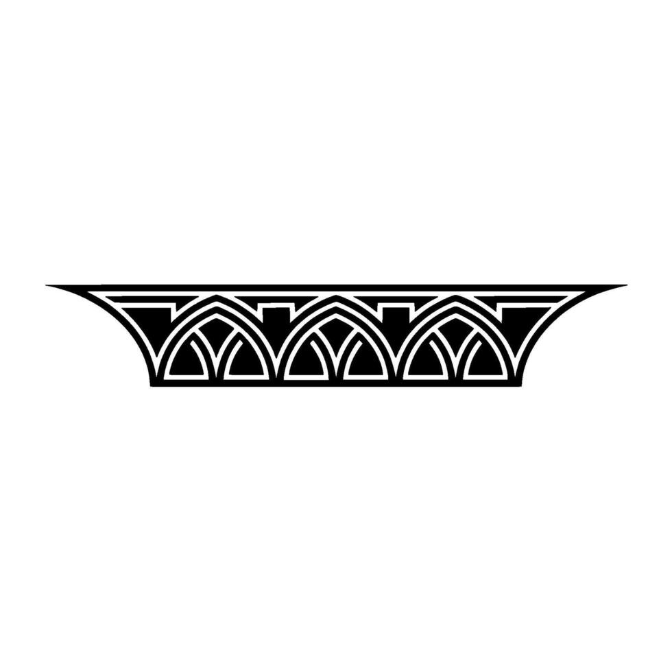 Art Deco Arch Motif, Geometric Ornamentation, Elegant Border vector