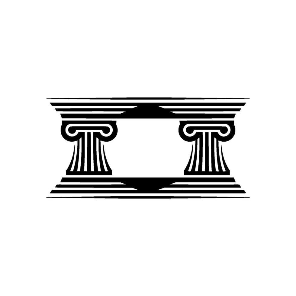 Minimalist Greek Columns, Geometric , Architectural vector