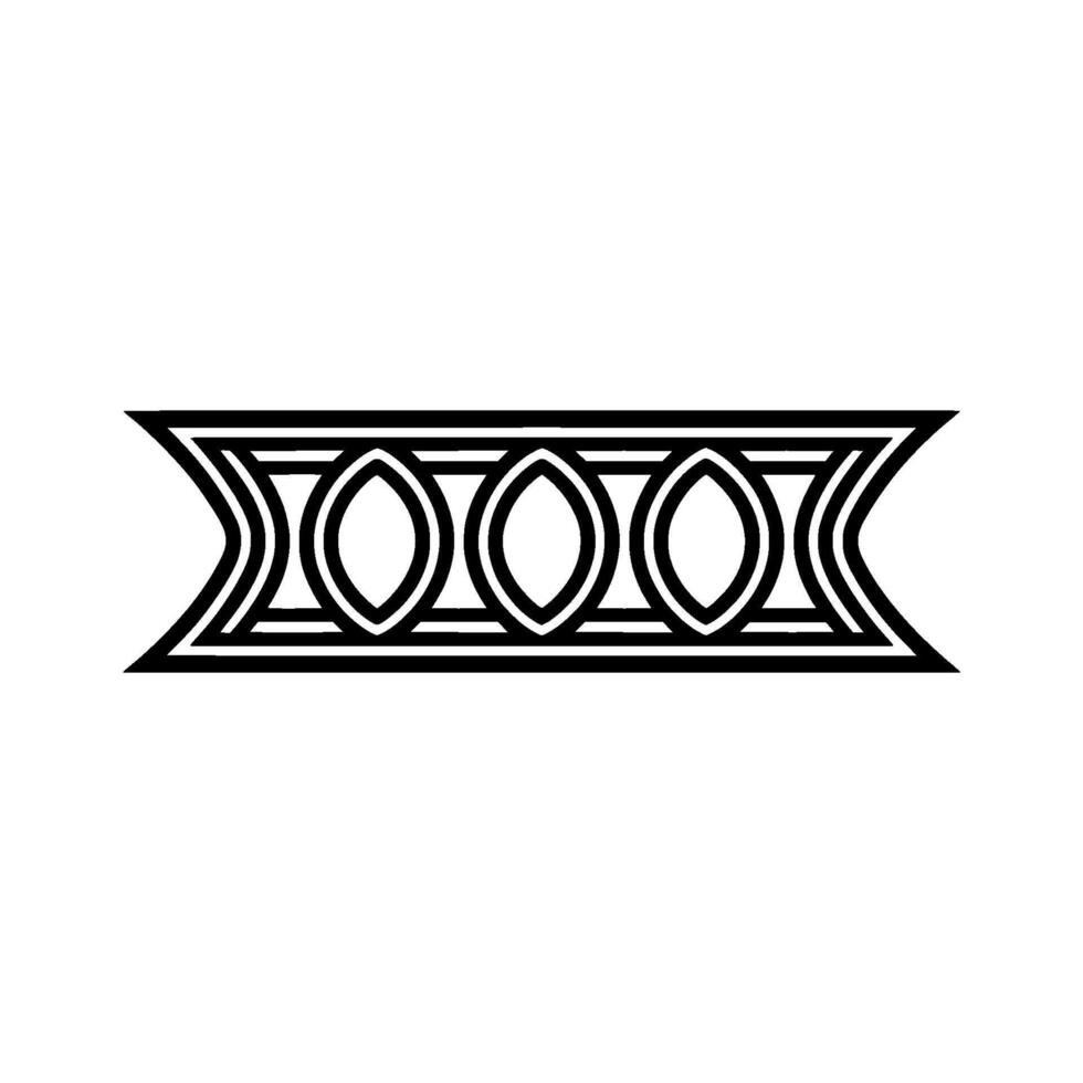 Geometric Deco Border, Minimalist , Black White, Abstract vector