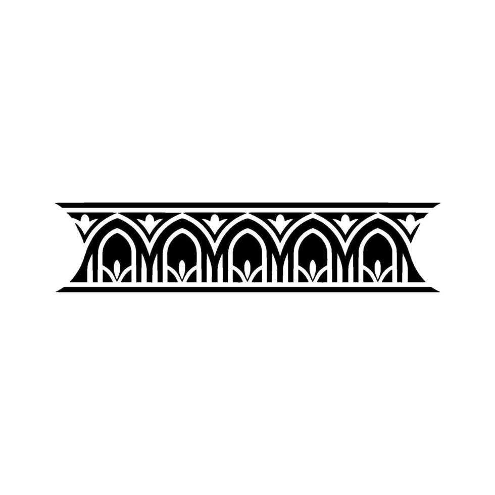 Intricate Arabesque Border, Vintage , Decorative Element vector