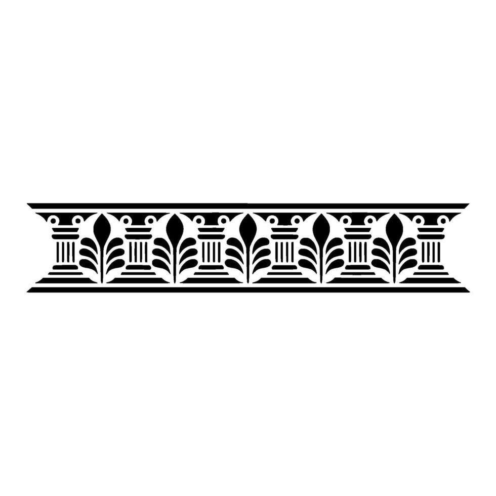 Classical Column Border, Elegant Decorative Element vector
