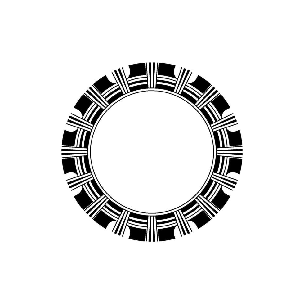 Geometric Circle Frame, Minimalist , Abstract Pattern - Modern vector