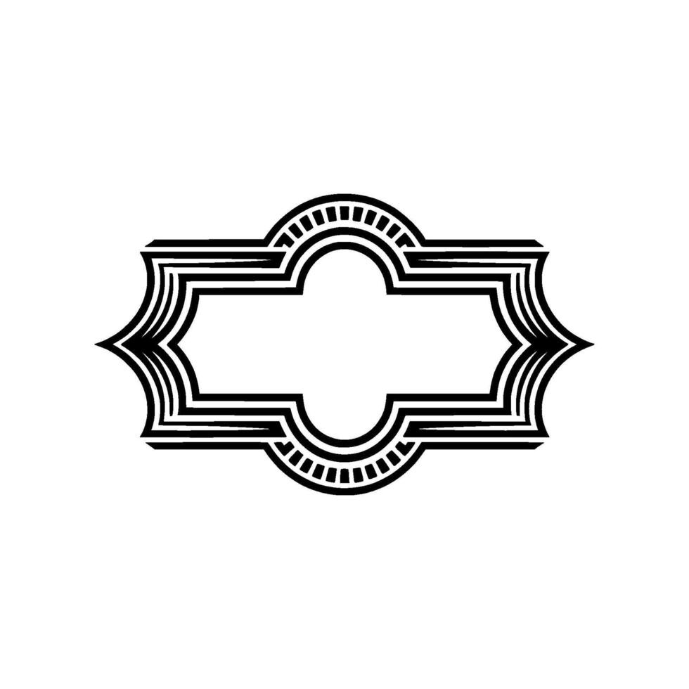 Art Deco Frame, Elegant Border, Minimalist , Vintage Style - Geometric vector