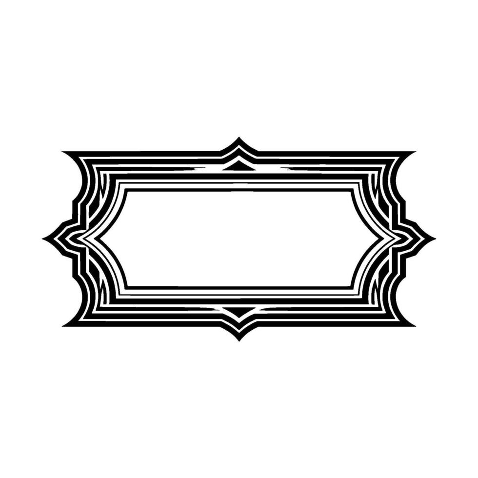 Geometric Deco Frame, Elegant Border, Minimalist, Modern vector