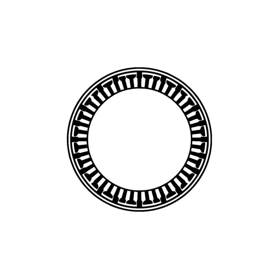 Geometric Circle Frame, Minimalist , Circular Motif - Ornament vector