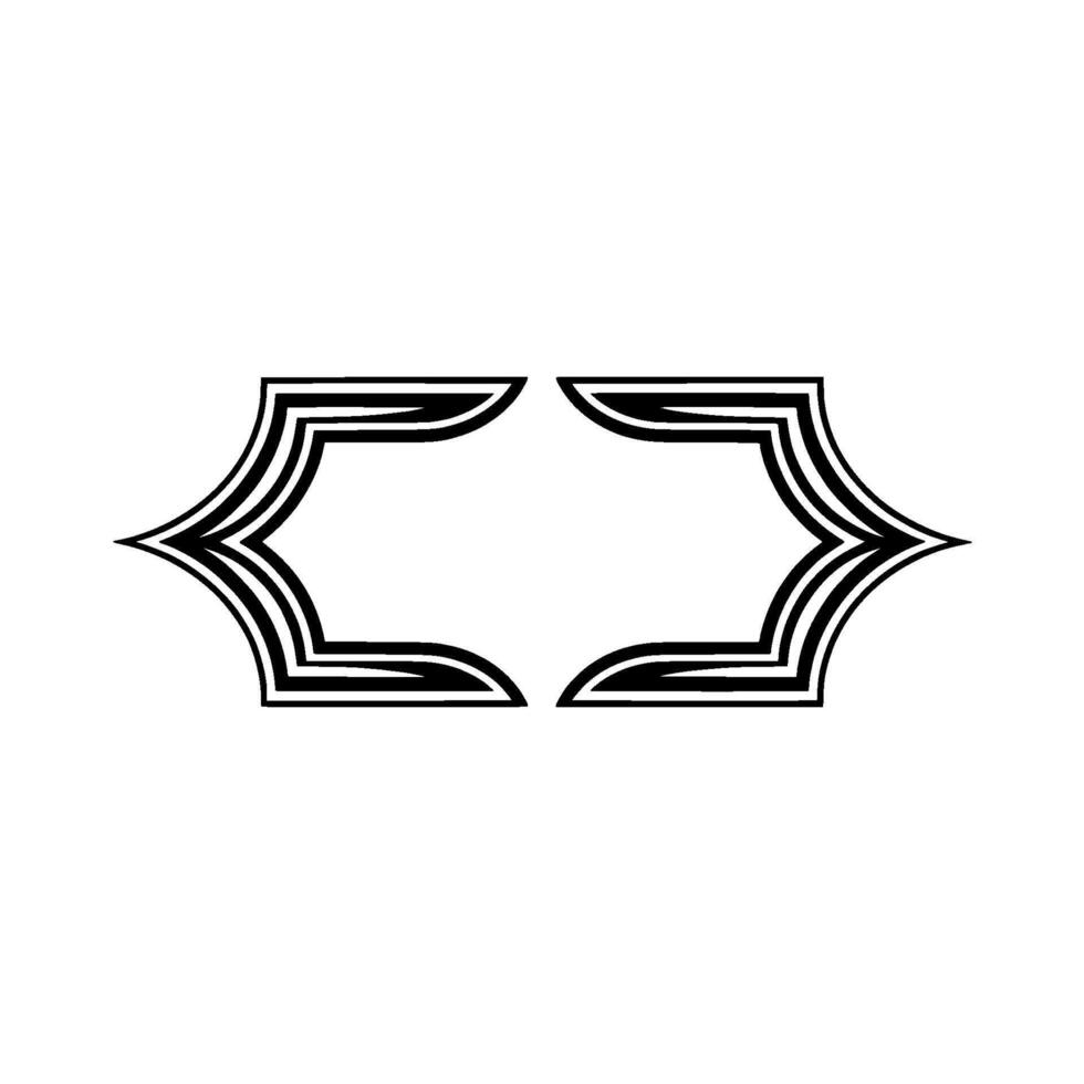 Geometric Bracket Frame, Minimalist vector