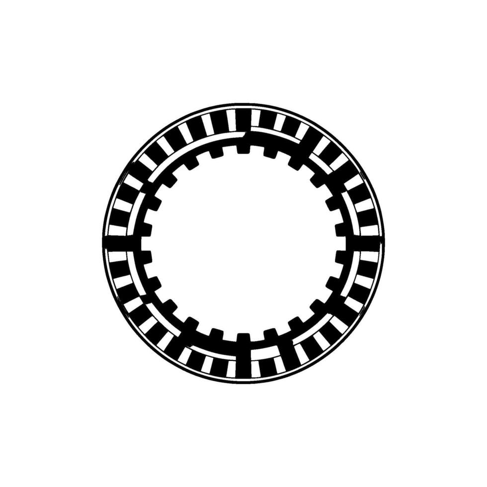 Circular Gear , Minimalist , Industrial Aesthetic vector