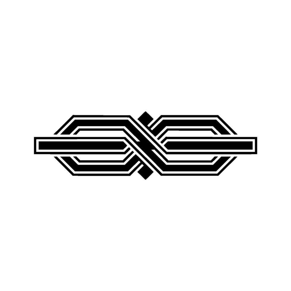 Geometric Intertwined Lines, Modern Emblem vector