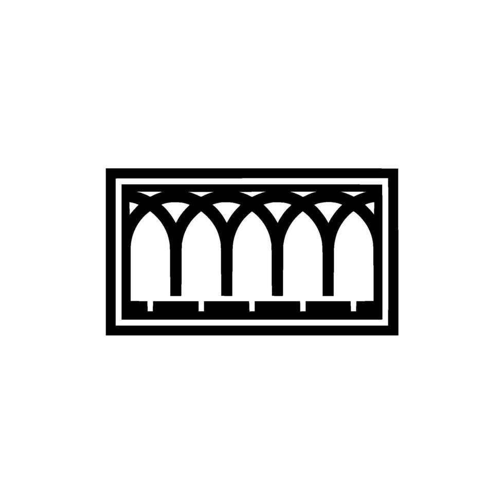 Gothic Archway Emblem, Minimalist vector