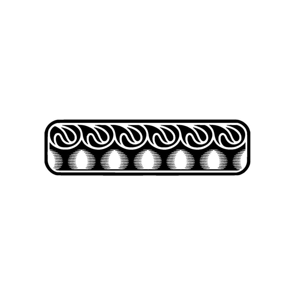 Circular Rhythm Stylized Moon Phases Decorative Border vector