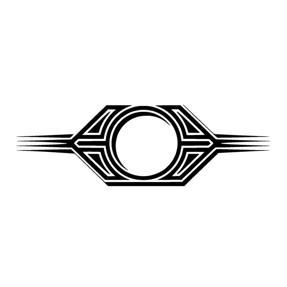 Geometric Emblem, Art Deco Inspiration, Minimalist vector