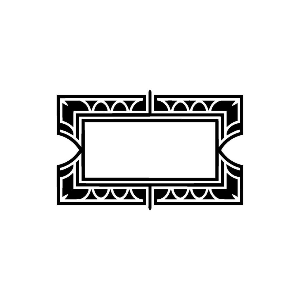 Art Deco Frame, Elegant Border, Vintage , Minimalist Style - Typography vector