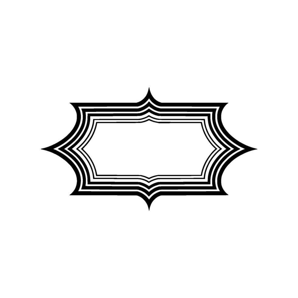 Geometric Deco Frame, Minimalist , Elegant Outline, Decoration vector