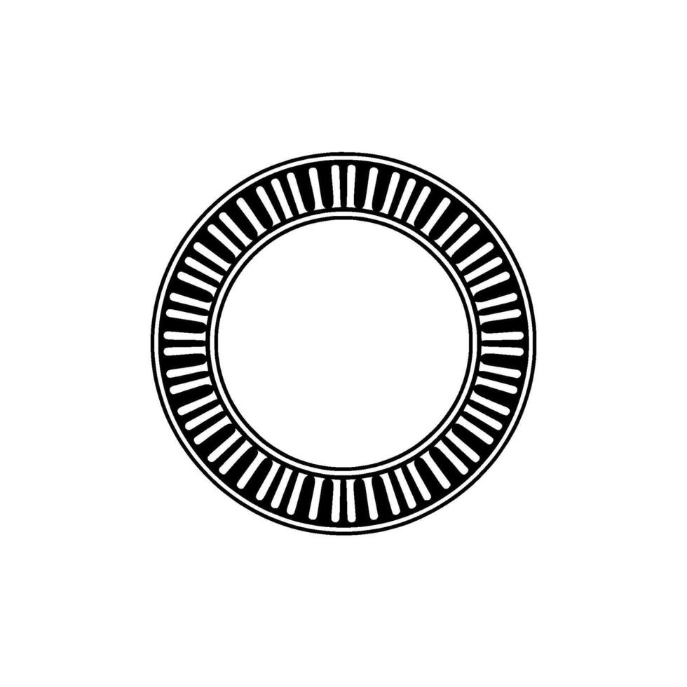 Minimalist Circular Emblem, Retro , Vintage Texture vector