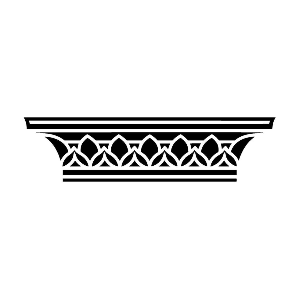 Geometric Capital Ornament, Art Deco Style vector
