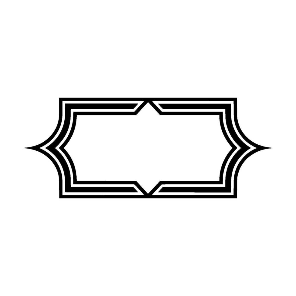 Geometric Deco Frame, Minimalist , Elegant Outline, Clean vector