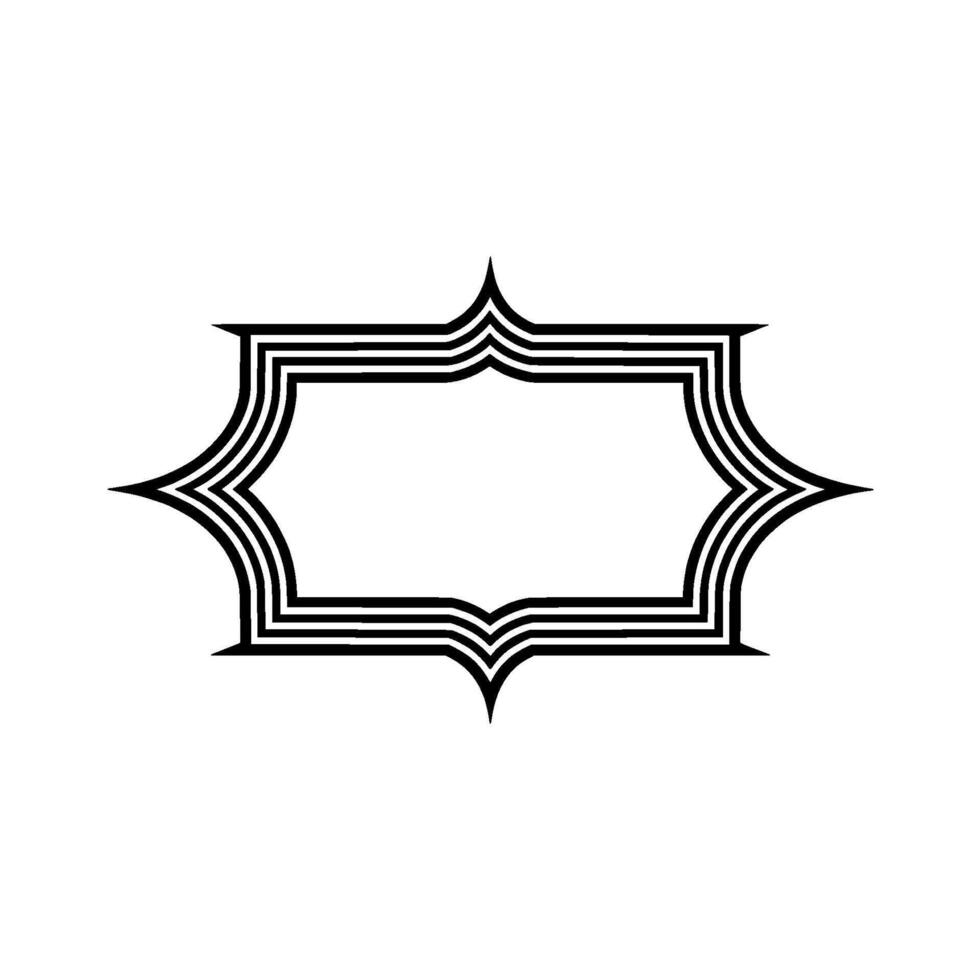 Geometric Deco Frame, Minimalist , Elegant Outline - Background vector