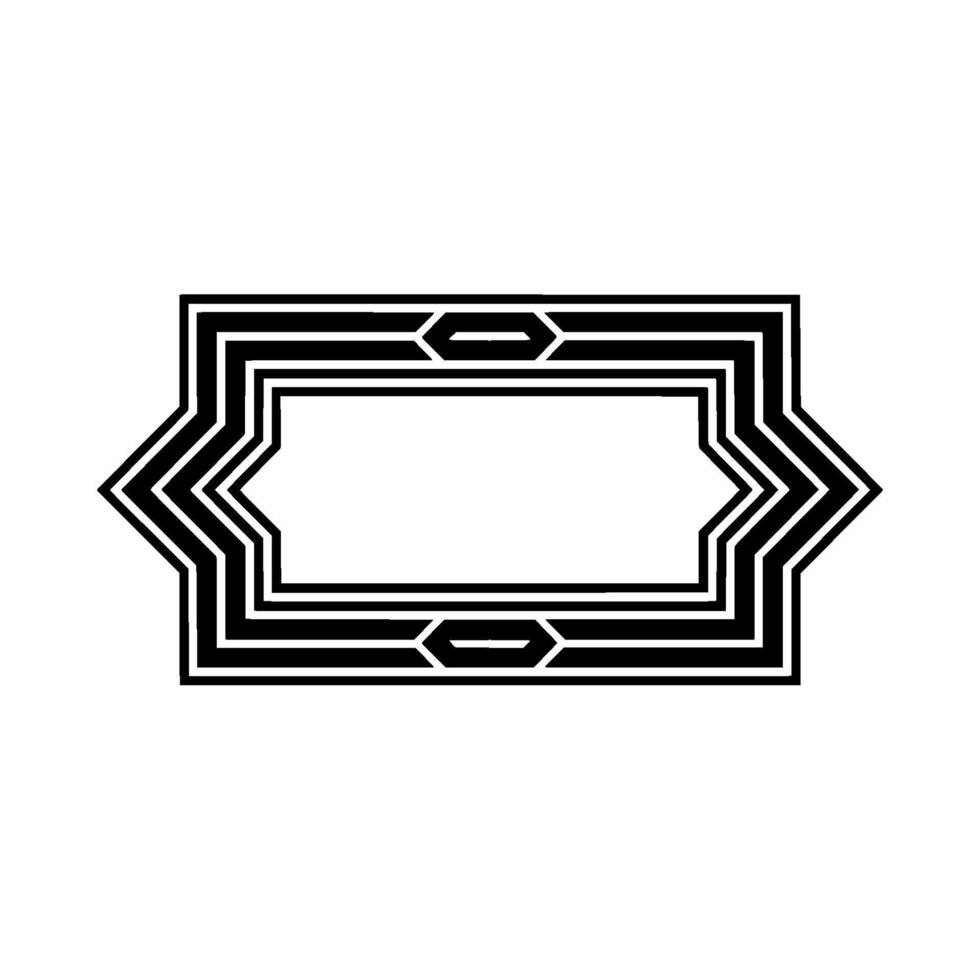 Geometric Deco Frame, Subtle Gradient, Elegant, Border vector