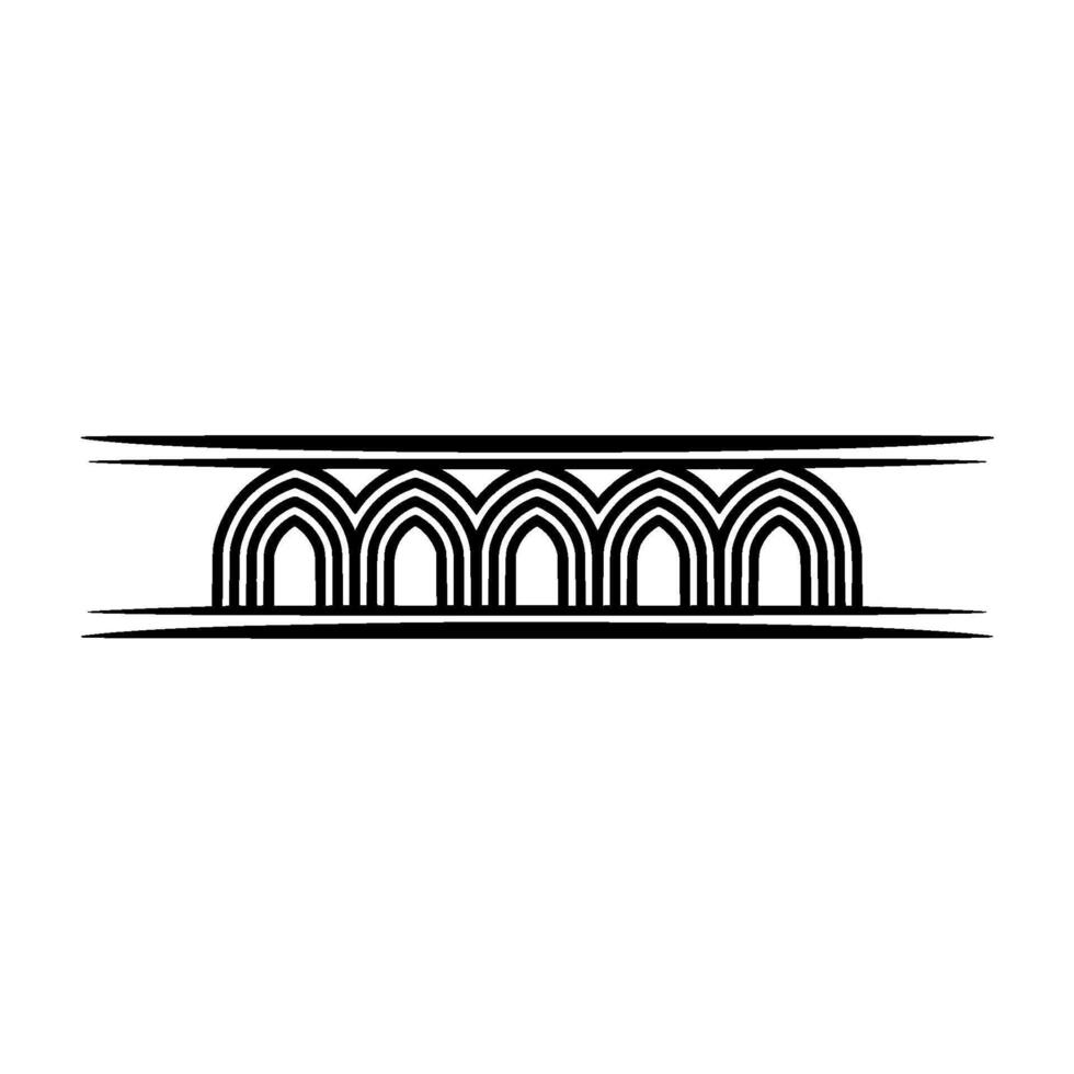 Art Deco Archway Border, Elegant Minimalism, Vintage vector