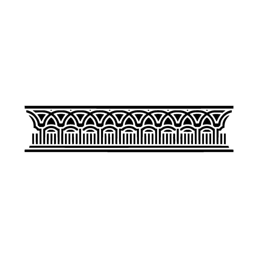 Art Deco Geometric Border, Minimalist, Pattern vector