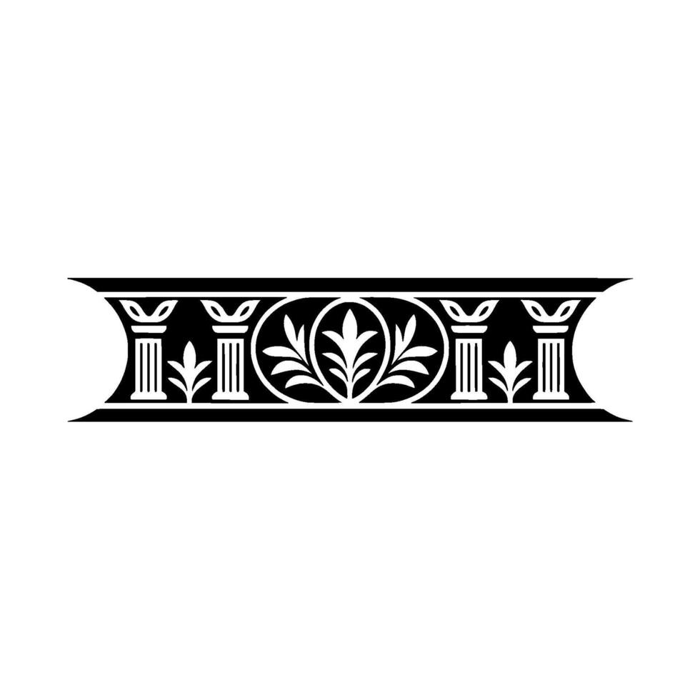 Classical Column Border, Elegant Ornamentation, Vintage, Ornament vector
