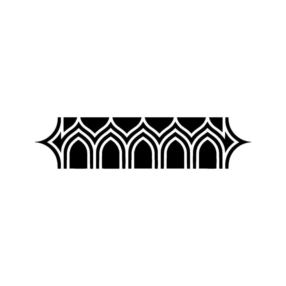 Geometric Arch Motif, Minimalist , Elegant Border, Pattern vector
