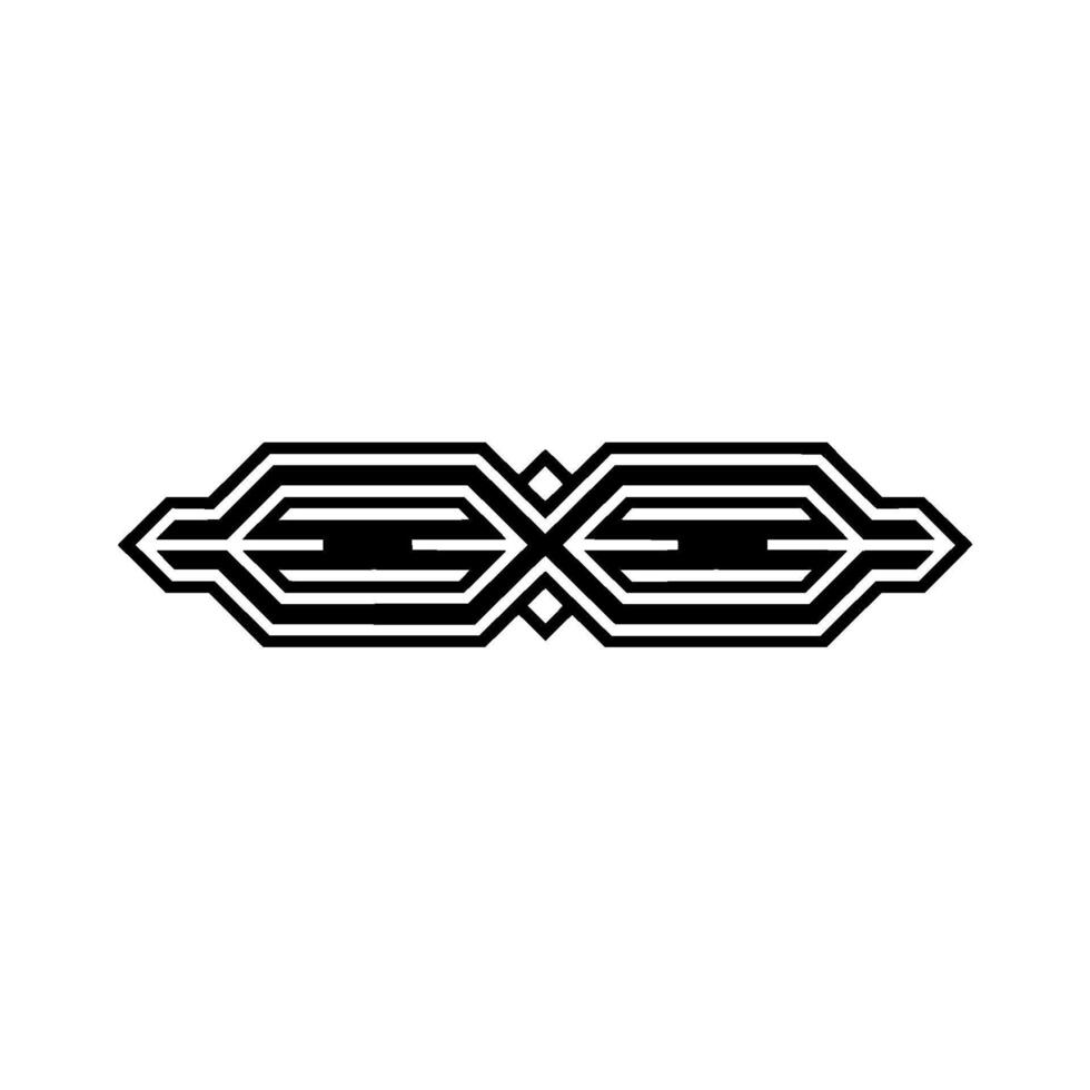 Geometric Deco Emblem, Modern Abstract, Stylized vector