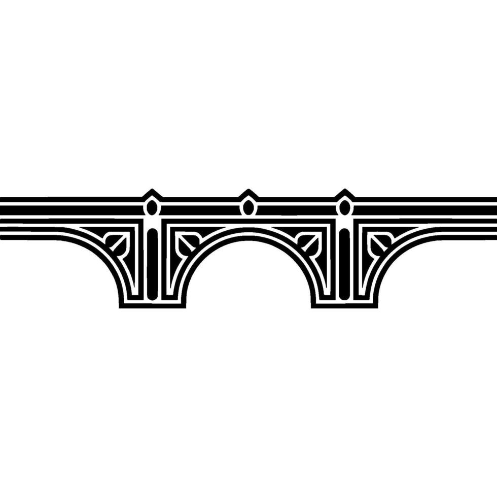 Art Deco Archway, Geometric Ornamentation, Vintage, Artdeco vector