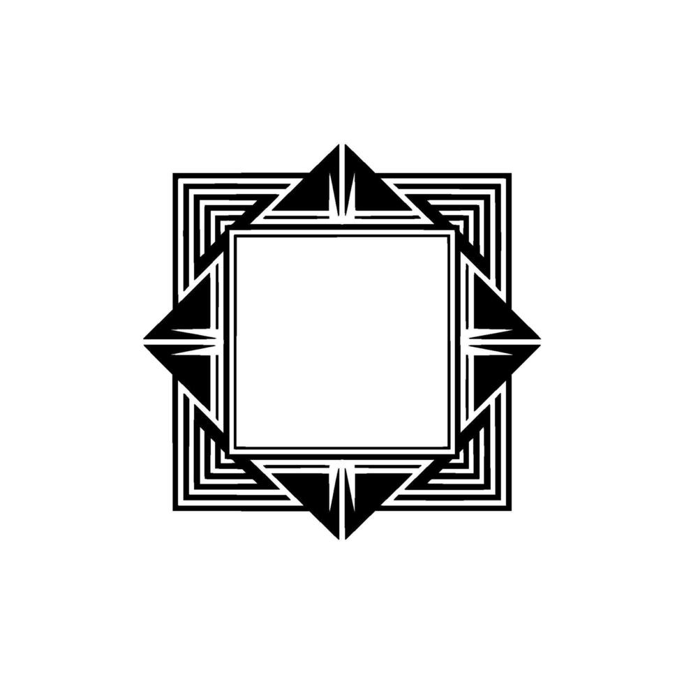 Geometric Deco Frame, Minimalist , Elegant Border, alternate version 51 vector