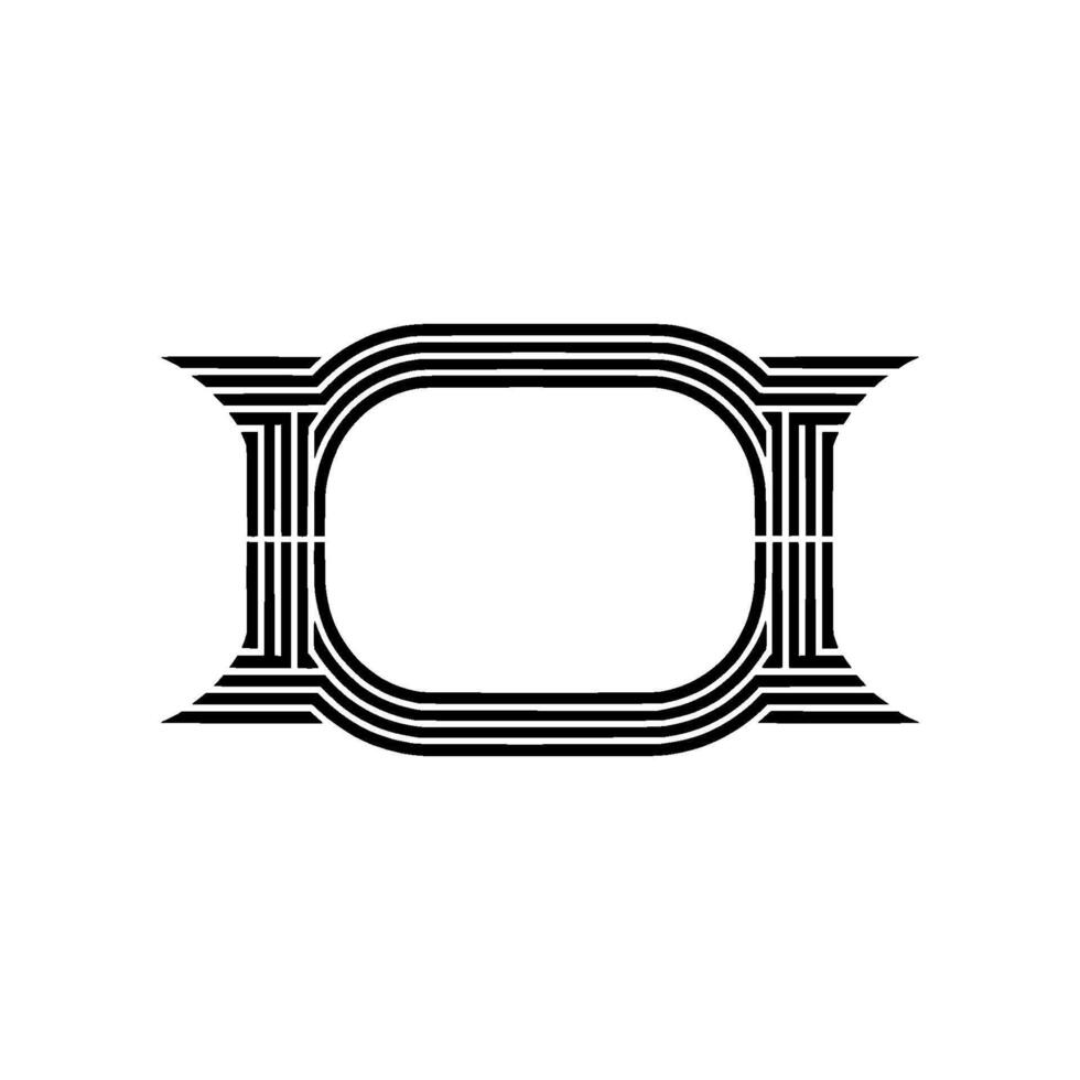 Art Deco Ornament, Geometric Frame, Minimalist, Line vector