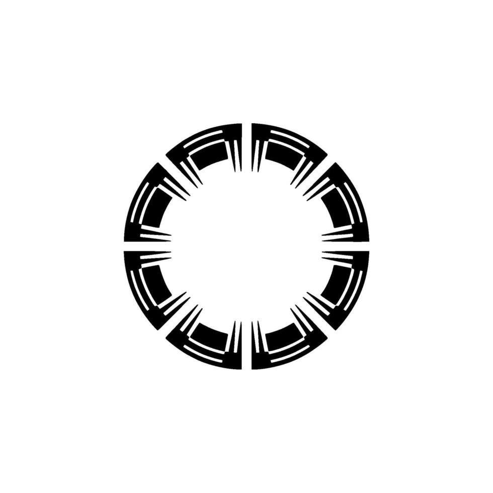 Geometric Tribal Circle, Minimalist, Circular vector