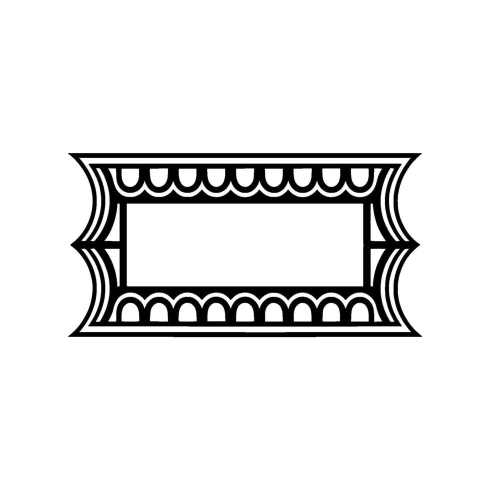 Art Deco Frame, Geometric Ornament, Minimalist, Line vector