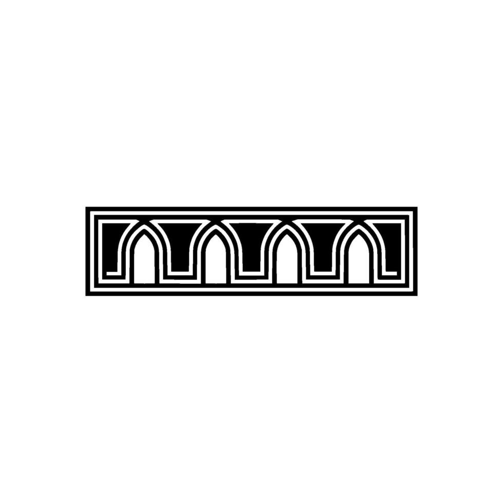 Geometric Archway, Minimalist , Black and White vector