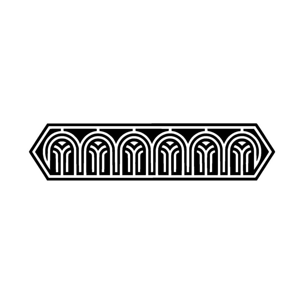 Geometric Deco Border, Stylized Art Deco vector