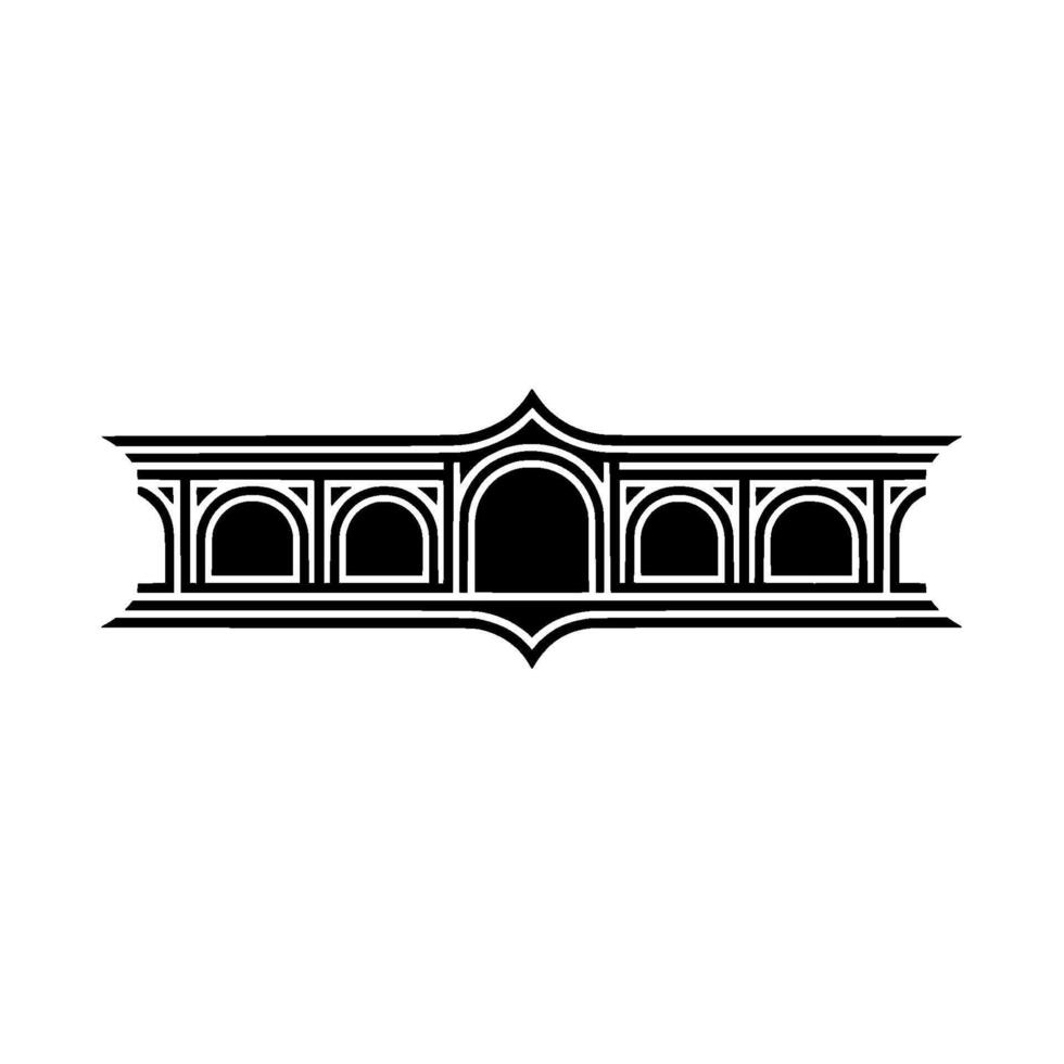 Art Deco Architectural Ornament, Elegant Vintage vector