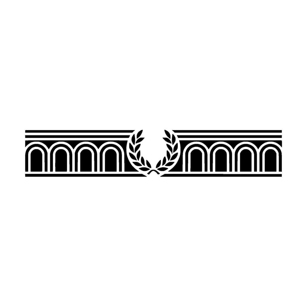 Art Deco Laurel Border, Elegant Division, Vintage vector