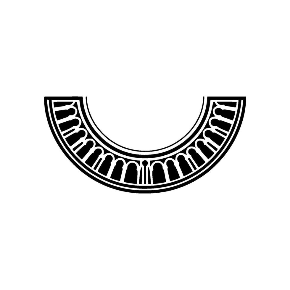 Geometric Crescent, Minimalist , Modern Emblem vector