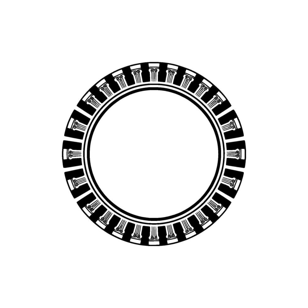 Classical Circular Ornament, Elegant Border vector