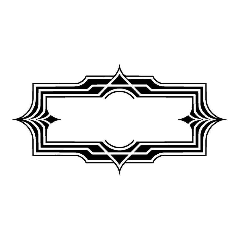 Art Deco Frame, Geometric Ornamentation, Vintage, Stylized vector