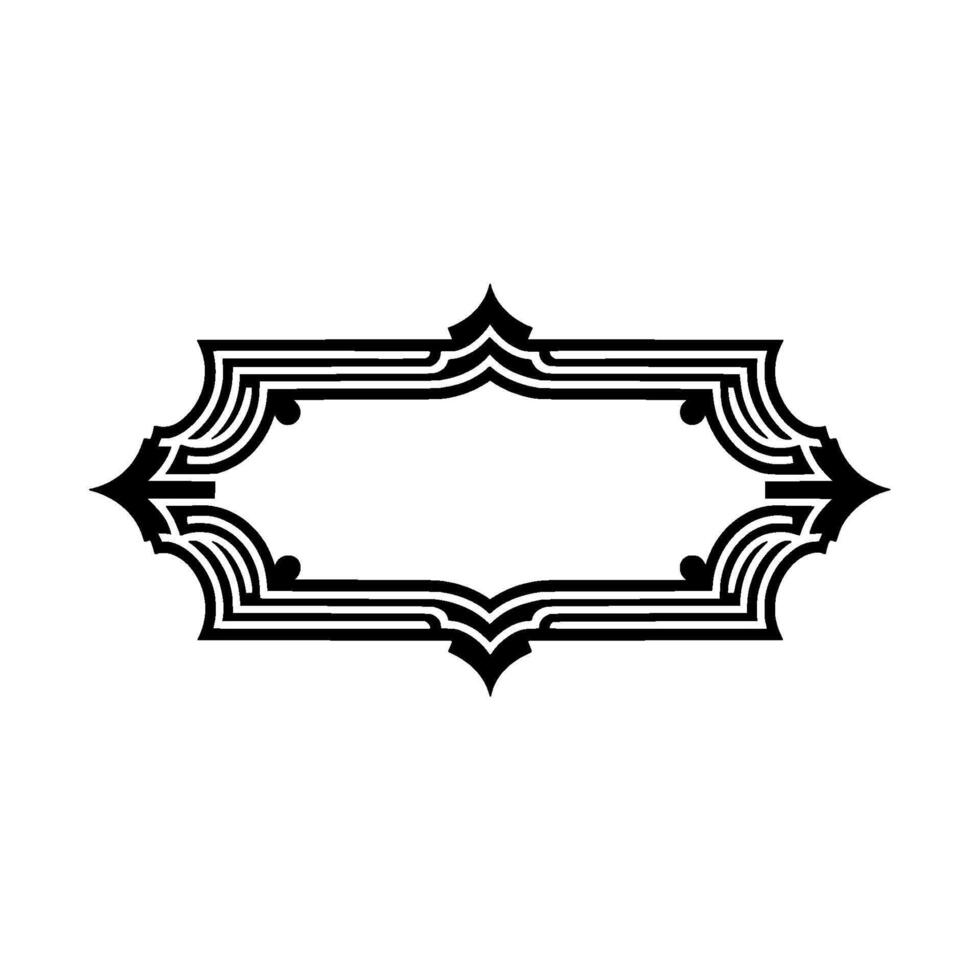 Art Deco Frame, Elegant Border, Vintage , Minimalist Style, Linear vector