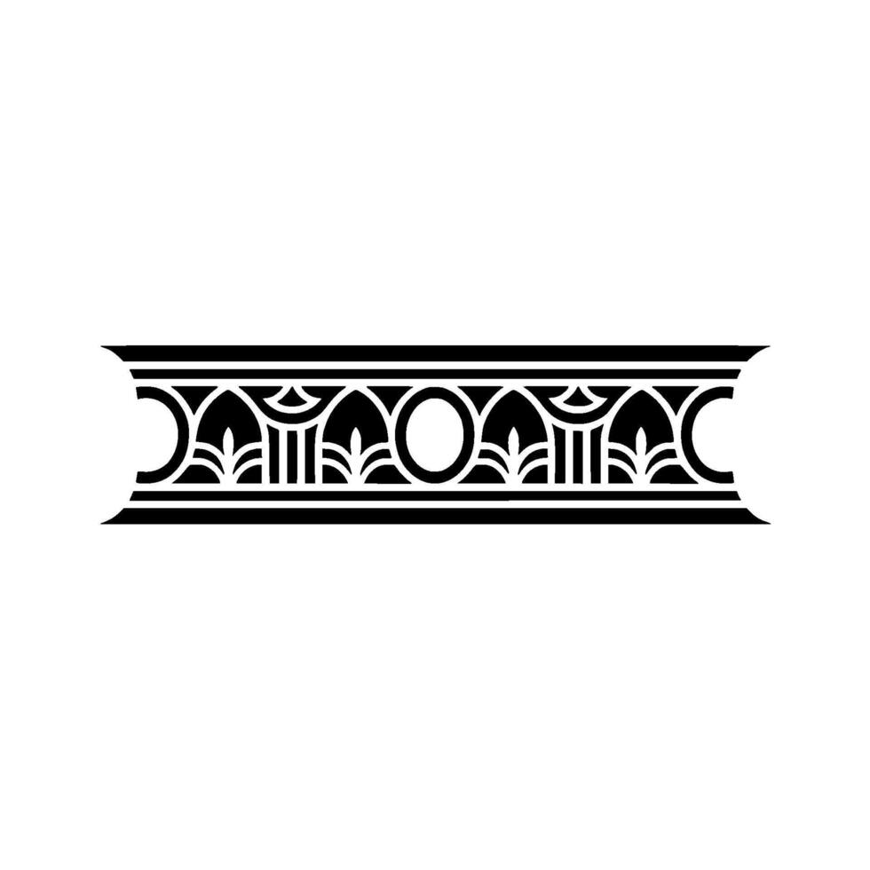 Art Deco Decorative Border, Geometric Ornamentation vector