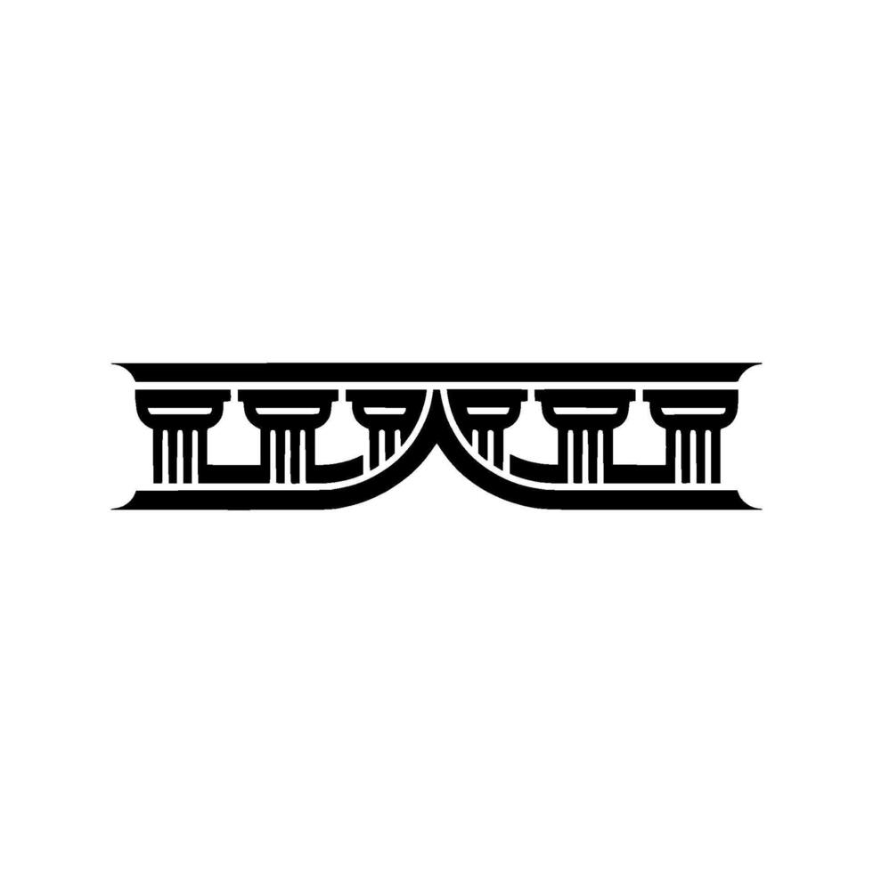 Art Deco Column Border, Geometric Elegance, Ornamentation vector