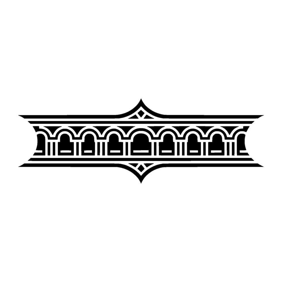 Art Deco Ornament, Geometric Border, Vintage - Line art vector