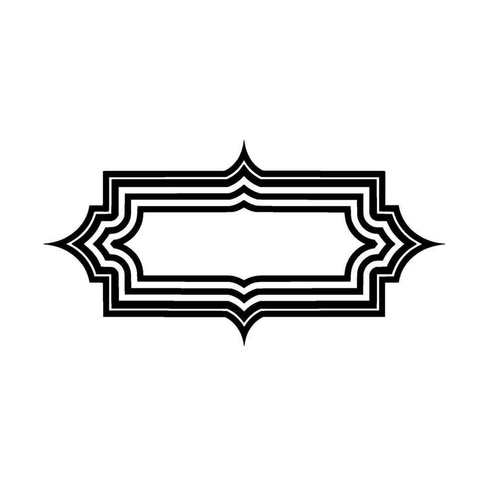 Intricate Layered Frame, Elegant , Minimalist Ornamentation vector