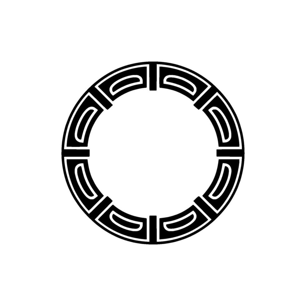 Geometric Circle Motif, Minimalist , Circular Pattern, Ornament vector