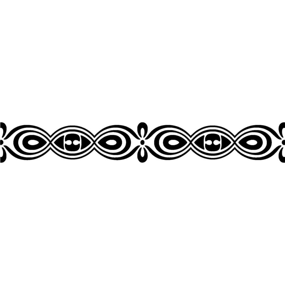 Elegant Black Ornamental Border, Vintage Element, Ornament vector