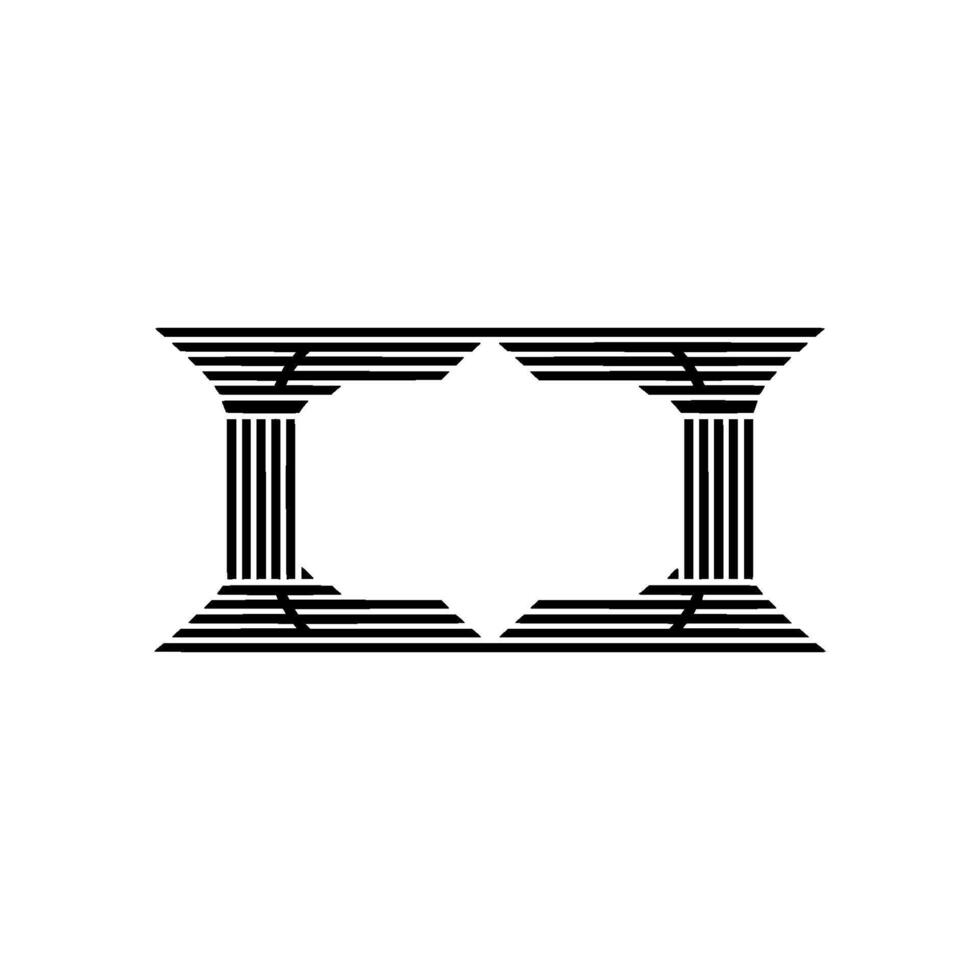 Geometric Temple, Minimalist , Modern Architecture vector