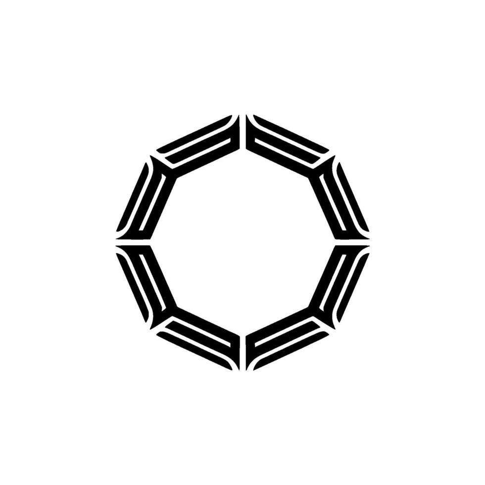 Geometric Hexagon Emblem, Minimalist, Abstract vector