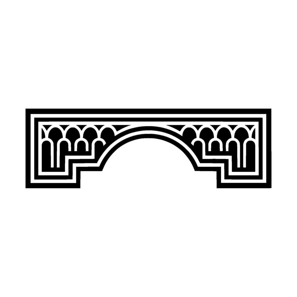 Art Deco Archway, Geometric Ornamentation, Minimalist, Arch vector
