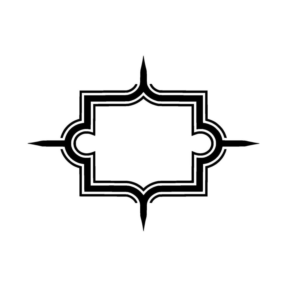 Intricate Geometric Ornament, Stylized Compass Rose vector